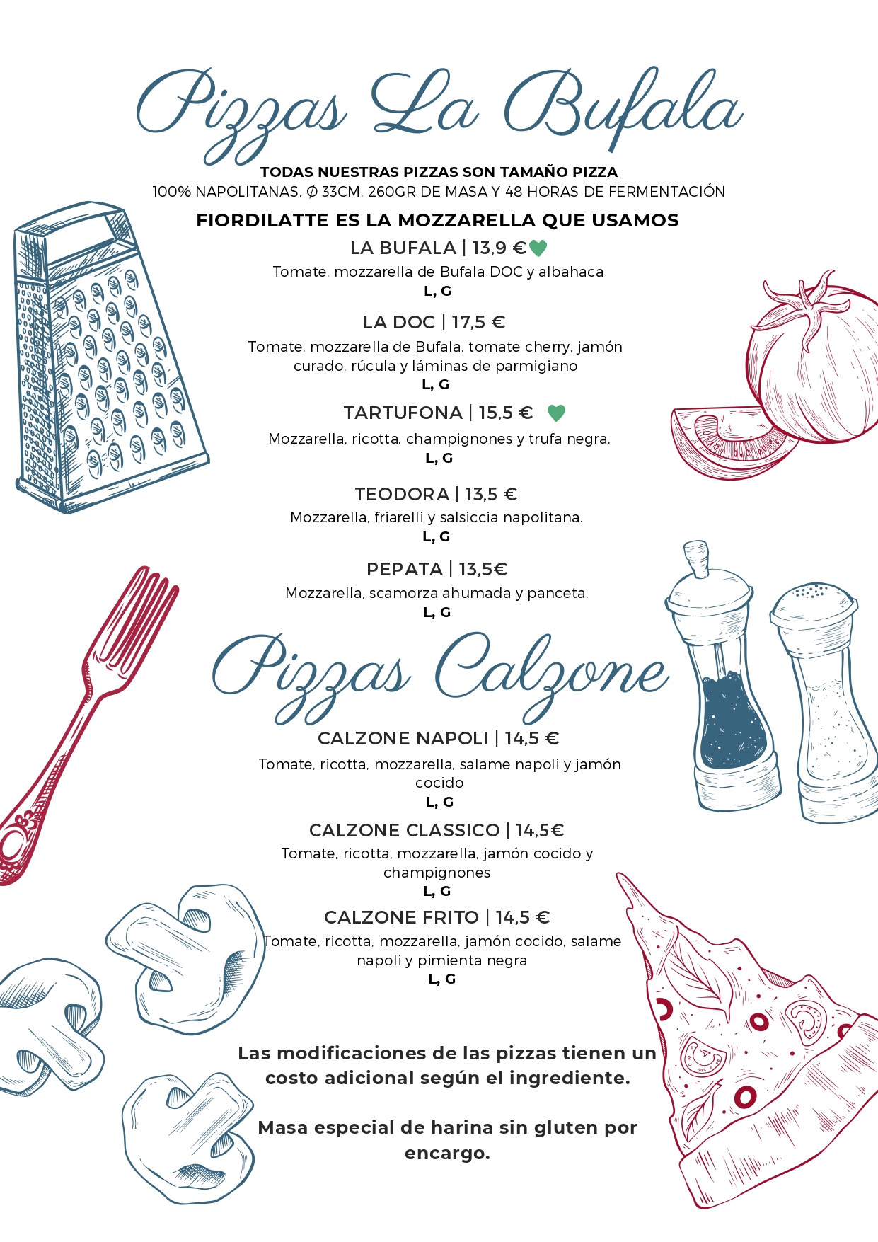 Pizzeria La Bufala  | Carta 2022