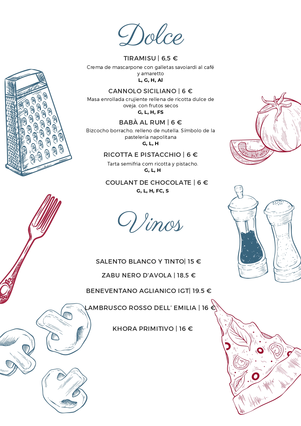 Pizzeria La Bufala  | Carta 2022